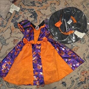 Disney Kids Halloween Witch Costume - Purple and Orange